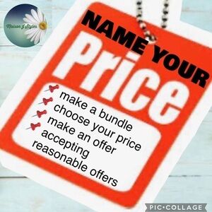 NAME YOUR PRICE sale! Accepting offers! 
⭐️ MENS ⭐️ KIDS ⭐️WOMENS ⭐️HOME